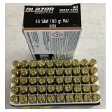 Two Boxes of Blazer Ammunition, 40 S&W 180 gr. FMJ
