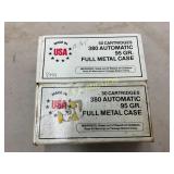 Two Partial Boxes of .380 Automatic 95 GR Full Met