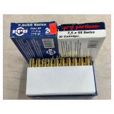 Three Boxes of Prvi Partizan 7.5ï¿½55 Swiss FMJ BT A