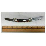 CASE XX #62131 DARK RED KNIFE W/ .INDIAN