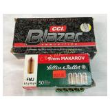 100 Rounds of Ammunition, CCI Blazer and Sellier &