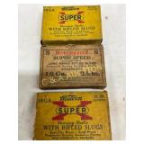 Three Vintage Boxes of 16-Gauge Shotgun Shells, Wi