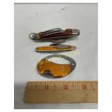 Set of Three Folding Pocket Knives, Including Buck