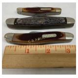 Set of Three Folding Pocket Knives, Including Old