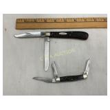 (2) CASEXX KNIVES (1 & 3 BLADE KNIVES)