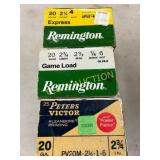 Three Boxes of 20-Gauge Shotgun Shells by Remingto