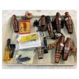 Collection of Hunting Game Calls and Accessories