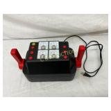 Black and Red Hand-Cranked Generator with Dual Han