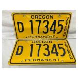Oregon Veteran License Plates with Permanent Desig