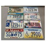 Eight License Plates from Montana, Kansas, and Ark