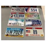 Eight U.S. License Plates Including Arizona, New H