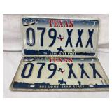 Texas ï¿½The Lone Star Stateï¿½ License Plates ï¿½079-XX