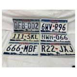 Six Texas License Plates Featuring ï¿½Lone Star Stat