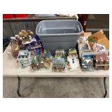 Miniature Holiday Village Buildings, Accessories,r