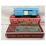 Lot of 2 K-Line O/027 Model Train Cars: Birthday B