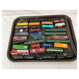 Lot of HO Scale Model Train Cars and Locomotives w