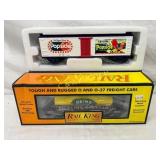 Lot of 2 Rail King by MTH O-27 Freight Cars: Popsi