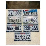 Seven Texas License Plates, Including Truck Plate