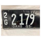 1955 Idaho License Plate with Number 2179