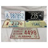 Five Disabled Veteran License Plates from 1972, 19