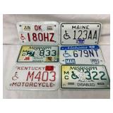 Six U.S. Disability and Specialty Vehicle License