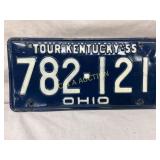 1955 Kentucky ï¿½Tour Ohioï¿½ License Plate