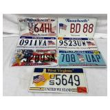 Seven United States License Plates Featuring ï¿½Unit