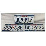 Three Texas ï¿½The Lone Star Stateï¿½ License Plates