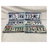 Six Texas License Plates with The Lone Star State