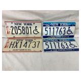 Four New York License Plates, Including Pair ï¿½5117