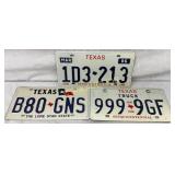 Three Texas License Plates, 1836-1986 Sesquicenten