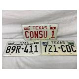 Three Texas License Plates: ï¿½Rental Trailerï¿½ (1983