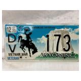 Wyoming 2005 DV Disabled Veteran Vietnam War Licen