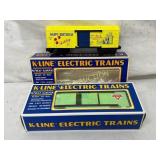 Lot of 2 K-Line O/027 Gauge Boxcars: ï¿½Happy Birthd