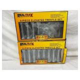 Lot of 2 RailKing RealTrax 8-Piece Elevated Trestl