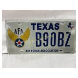 Texas Air Force Association Specialty License Plat
