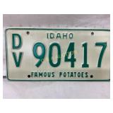Idaho ï¿½Famous Potatoesï¿½ Disabled Veteran License P