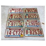8 1976 Nebraska Bicentennial License Plates