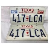 1986 Texas License Plates, Sesquicentennial 1836-1