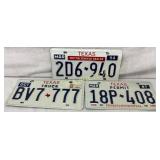 Three Texas License Plates: Motor Vehicle Dealer 1