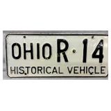 Ohio Historical Vehicle License Plate R-14