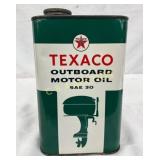 1-Quart Texaco Outboard Motor Oil Can