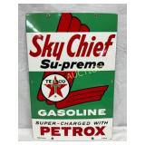 1960 Texaco Sky Chief Pump Plate, 12" x 18"