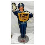 Coca-Cola Rare 29×62 Embossed Die-Cut Policeman S
