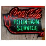 Coca-Cola Fountain Service Neon 45X33