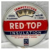 14-Inch Red Top Insulation Advertising Thermometer