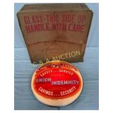 15 1/2-Inch Lighted Union Indemnity Advertising Si