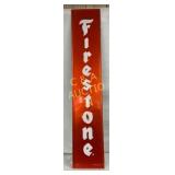 Embossed Firestone Vertical Advertising Sign, 13´´