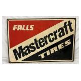 Falls Mastercraft Tires Embossed Metal Advertising