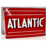 Porcelain Atlantic Pump Plate Sign, 13 x 9 in.